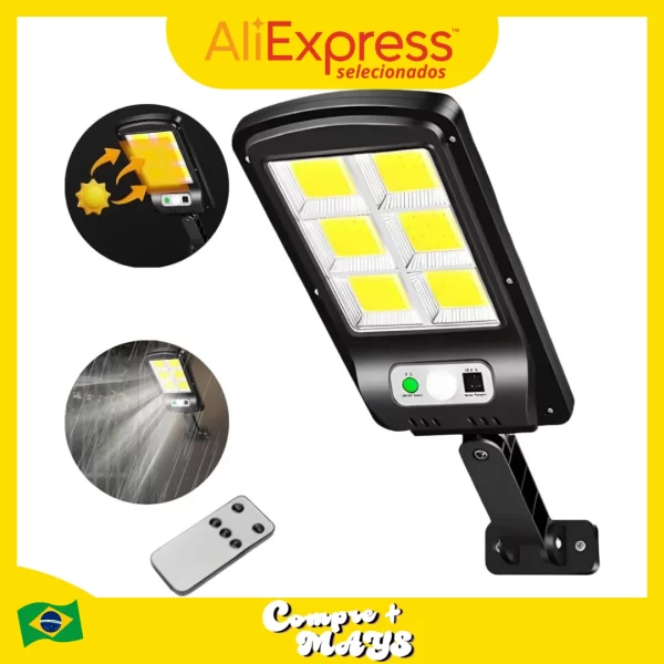 Lampada Solar Recarregavel com Sensor