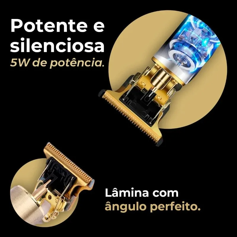 Máquina Recarregável de Corte para Barba e Cabelo Profissioal - Imagem 2