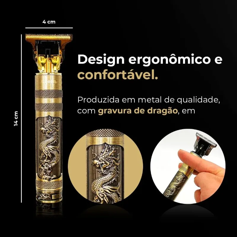 Máquina Recarregável de Corte para Barba e Cabelo Profissioal - Imagem 3