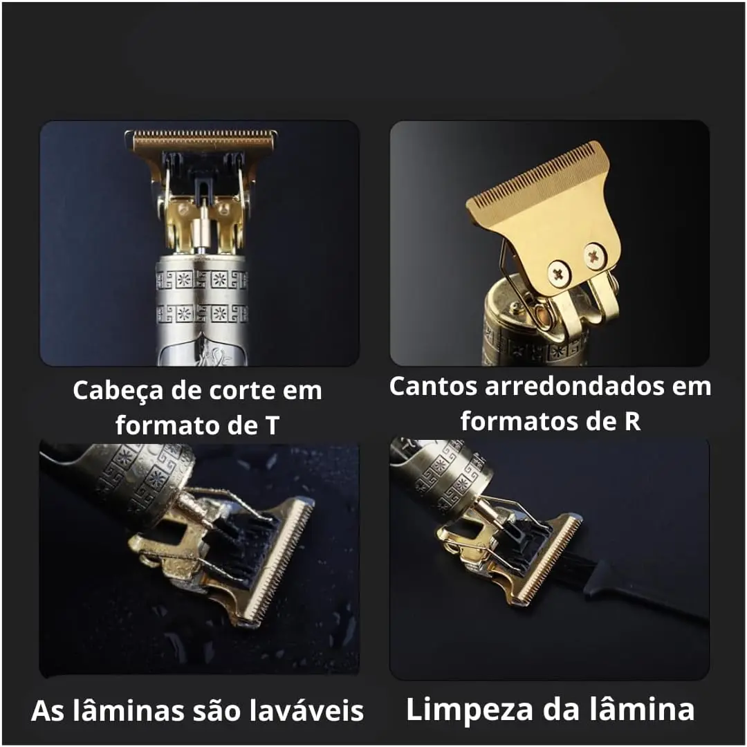 Máquina Recarregável de Corte para Barba e Cabelo Profissioal - Imagem 8
