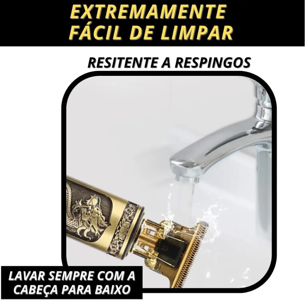 Máquina Recarregável de Corte para Barba e Cabelo Profissioal - Imagem 9