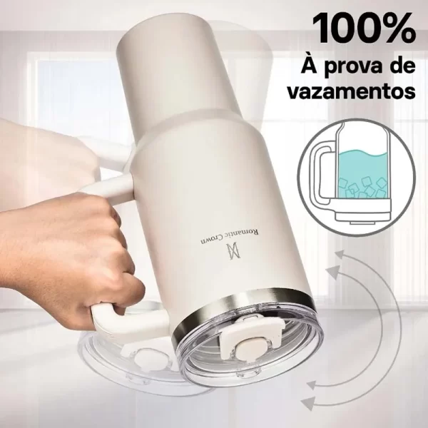 Romantic Crown – Garrafa Térmica 1,2L com Alça, Tampa, Canudo de Inox e Escova - Image 10