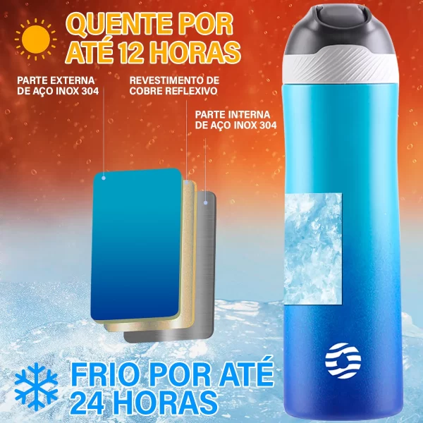 Garrafa Térmica Aço Inox  a Vácuo 550ml - Image 13