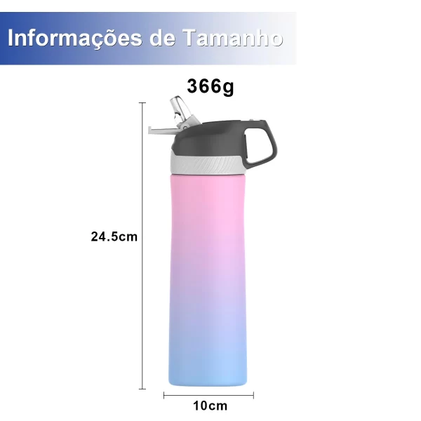 Garrafa Térmica Aço Inox  a Vácuo 550ml - Image 2